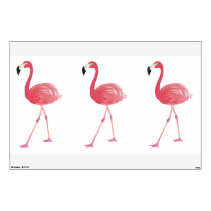 3 Pink Flamingo's Wall Decal-Tranceparency Decal