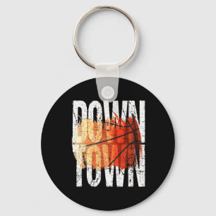 3 Point Shot Basketball Graphic - Downtown Keychain