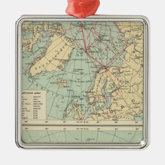 3 Polar Lands Metal Ornament (Front)