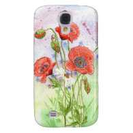 '3 Poppies' iPhone 3G Case Galaxy S4 Case