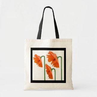 3 poppies tote bag