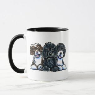 3 Portuguese Water Dogs Mug