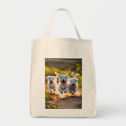 3 Puppies Tote Bag