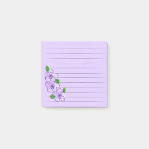 3 Purple Flowers Post-it Notes