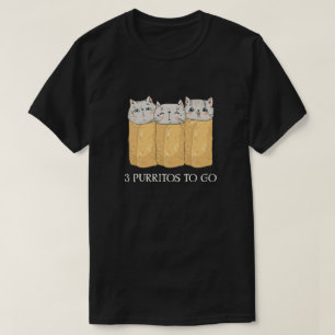 3 Purritos Kitten Burrito Funny Cinco de Mayo Cats T-Shirt