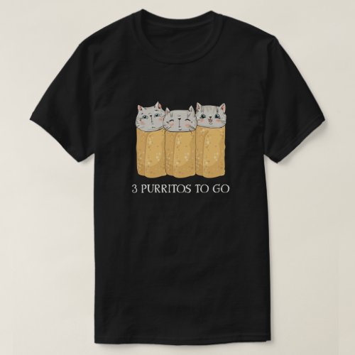 3 Purritos Kitten Burrito Funny Cinco de Mayo Cats T_Shirt