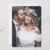 3 QR Codes Simple Photo Overlay All-In-One Wedding Invitation | Zazzle