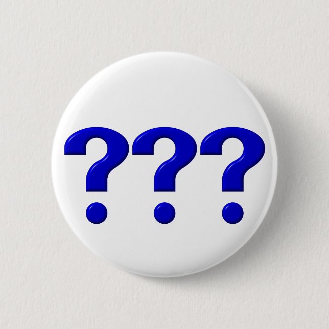 3 Question Marks Pinback Button (Front)