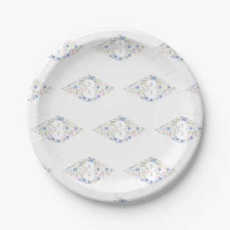 <3> Ranger Floral Diamond Paper Plate