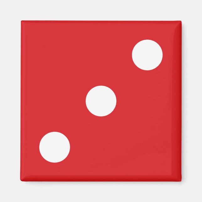 3 Red Dice Magnet (Front)