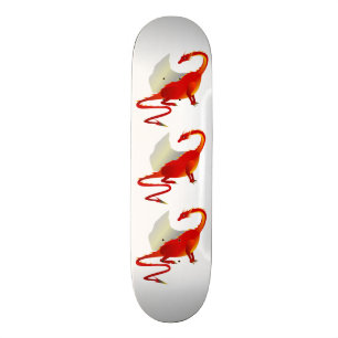 3 Red Dragons Skateboard Deck
