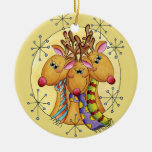 3 Reindeer Christmas Ornament at Zazzle