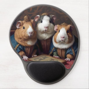 3 Renaissance Guinea Pigs Gel Mouse Pad