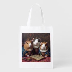 3 Renaissance Guinea Pigs Grocery Bag