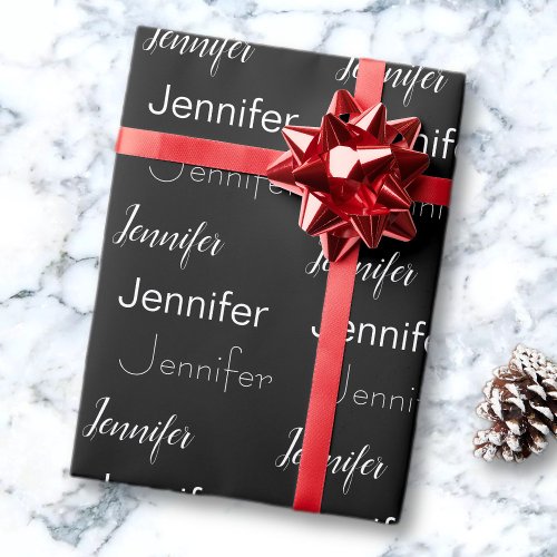 3 Repeating Names Editable Text Wrapping Paper