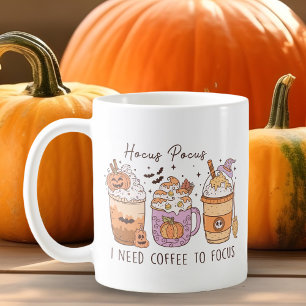 3 Retro Halloween Coffee, Hocus pocus Frapuccino Coffee Mug