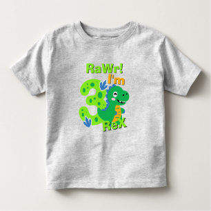 3 Rex Dinosaur Birthday Shirt