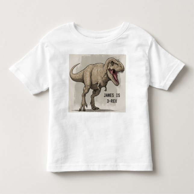 3-REX  TODDLER T-SHIRT (Front)