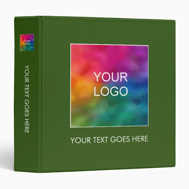 3 Ring Binder Add Company Logo Here Promotional (Front/Spine)
