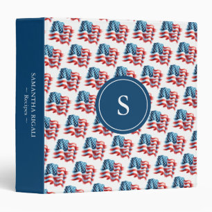 3 Ring Binder American Flag
