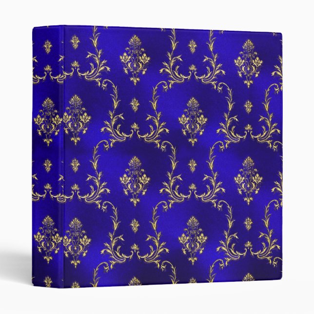 3 Ring Binder--Blue & Gold Binder (Front/Spine)