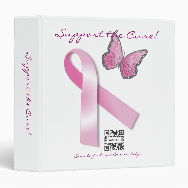 3 Ring Binder Breast Cancer Support (Front/Spine)