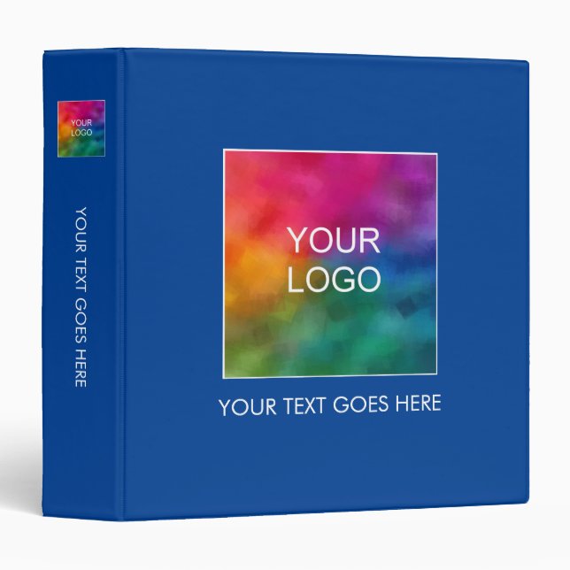 3 Ring Binder Custom Company Logo Here Elegant (Front/Spine)