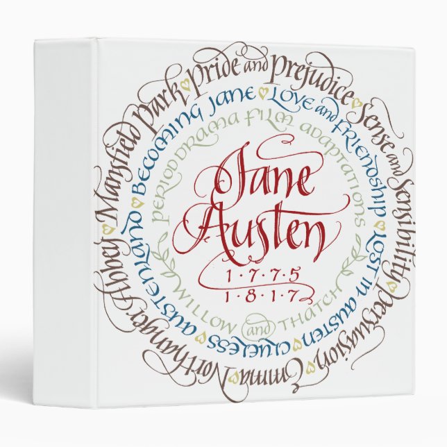 3-Ring Binder - Jane Austen Period Dramas (Front/Spine)