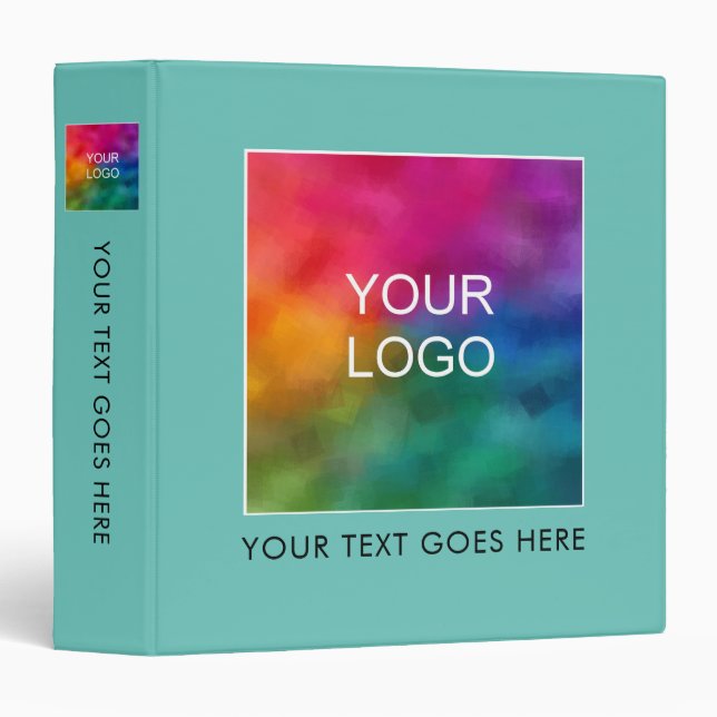 3 Ring Binder Template Add Business Company Logo (Front/Spine)