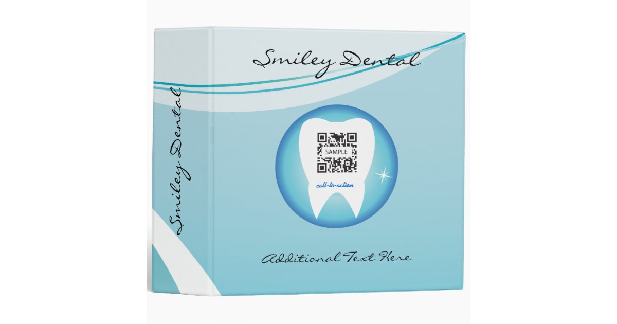 3 Ring Binder Template Dental Tooth Zazzle