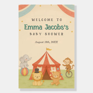 3 Ring Circus Baby Shower Welcome Foam Board