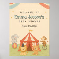 3 Ring Circus Baby Shower Welcome 