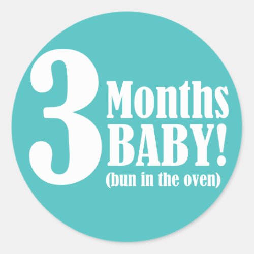 3 Round STICKER _ 3 Months Pregnant