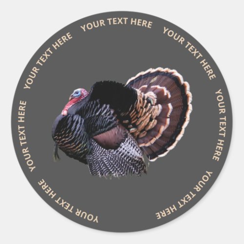 3 Round Wild Turkey Sticker