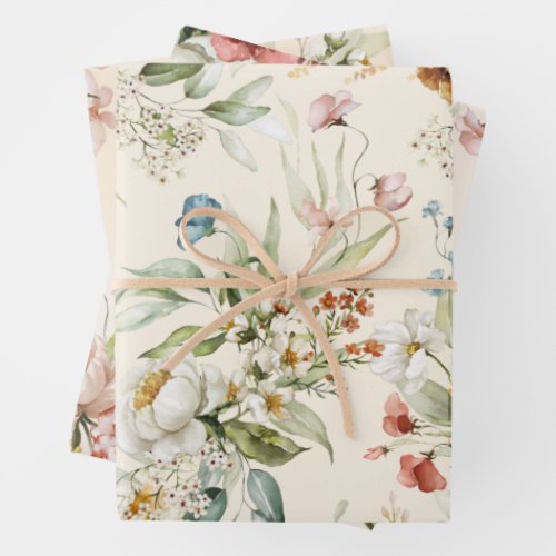 3 Sheets Dutch Still Life Floral Art 19 x 29 Wrapping Paper Sheets