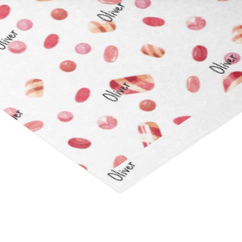 3 sheets Personalized Valentine Candy Tissue Paper