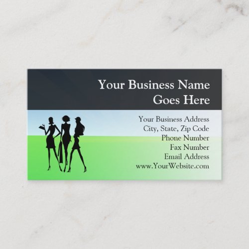 3 Shopping Women Friends Business Cards