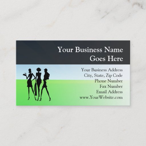 Customizable 3 Shopping Women Friends Business Cards