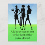 3 Shopping Women Friends Postcard