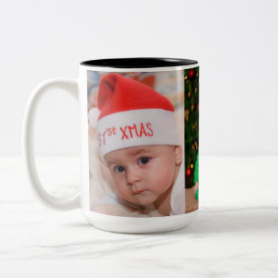 3 Sided Custom Baby Photo Personalized Two-Tone Coffee Mug