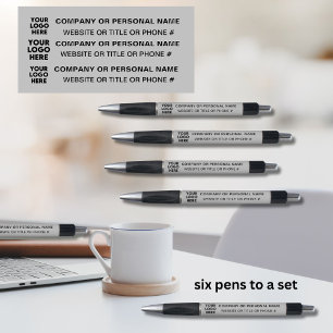 3-Sided Logo Business Grey with Black Pen