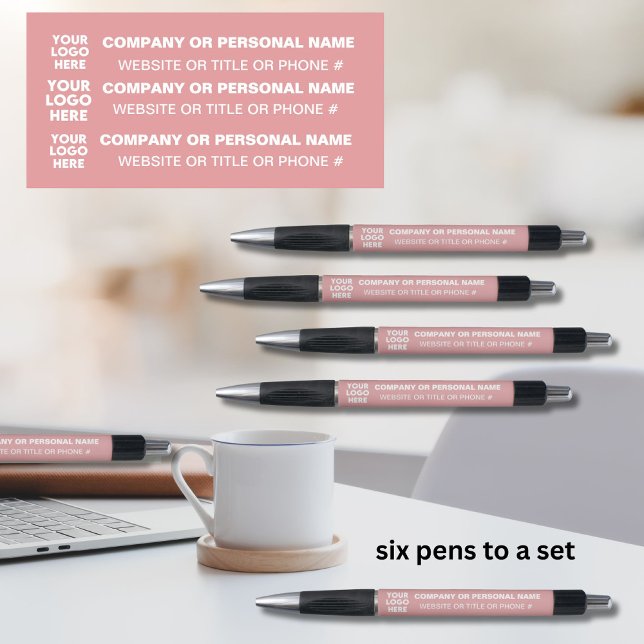 3-Sided Logo Business Pink White Name Title   Pen (Creator Uploaded)