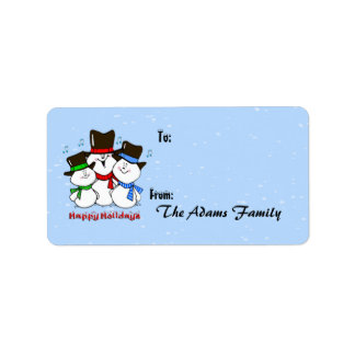 3 Singing Snowmen Gift Tag