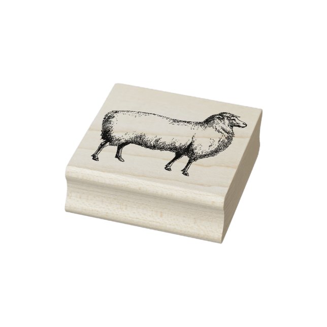 3 sizes rubber stamp antique image Sheep (Stamp)