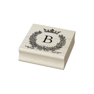 3 sizes rubber stamp Monogram Initial Letter B