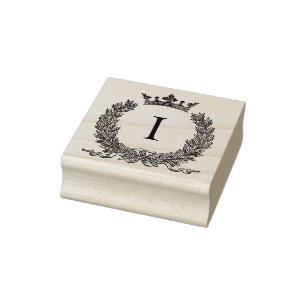 3 sizes rubber stamp Monogram Initial Letter I