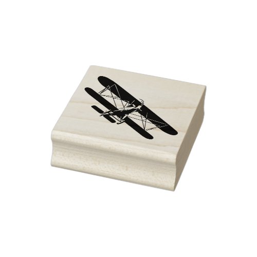 3 sizes rubber stamp with retro image Airplane