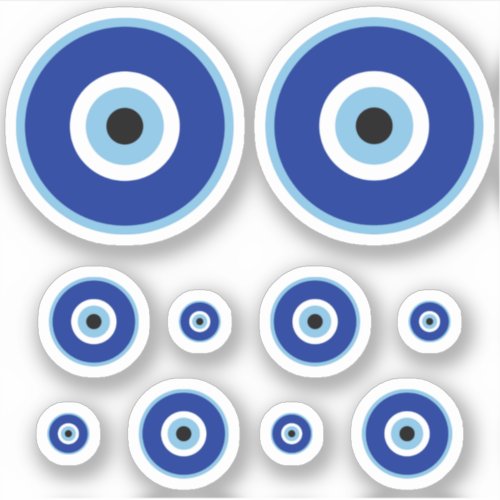 3 Sizes Traditional Blue Nazar Evil Eye Custom_Cut Sticker