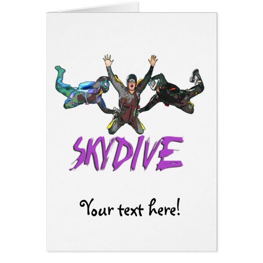3 Skydivers - Purple Cards (Front)