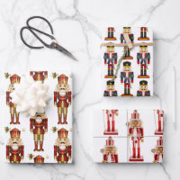 3 Soldier Nutcracker Christmas Wrapping Paper
